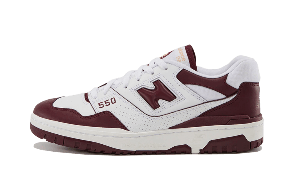 New Balance 550 Blanco Burgundy - Imagen 2